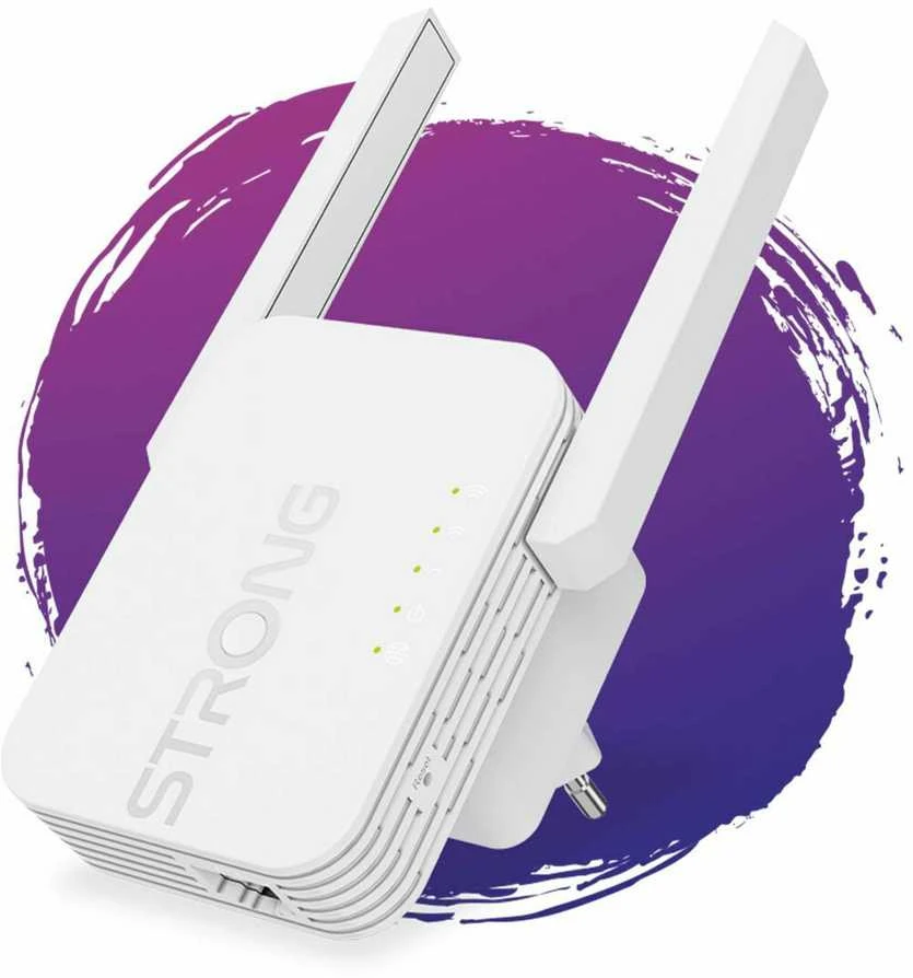 Maršrutizatorius Prieigos taškas Strong Strong 300S tiltai ir daugikliai Stiprintuvo tinklas 300 Mbit/s Baltas