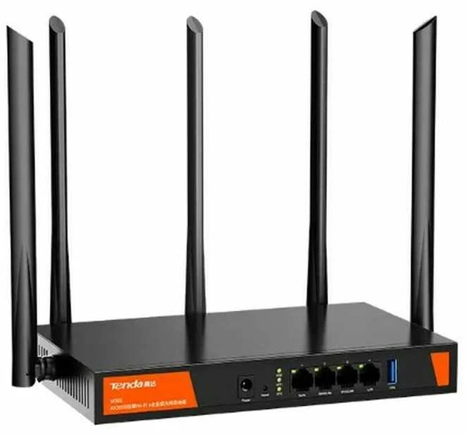 Tenda W30E AX3000 belaidis maršrutizatorius Gigabit Ethernet Dual-band (2,4 GHz / 5 GHz) Juodas