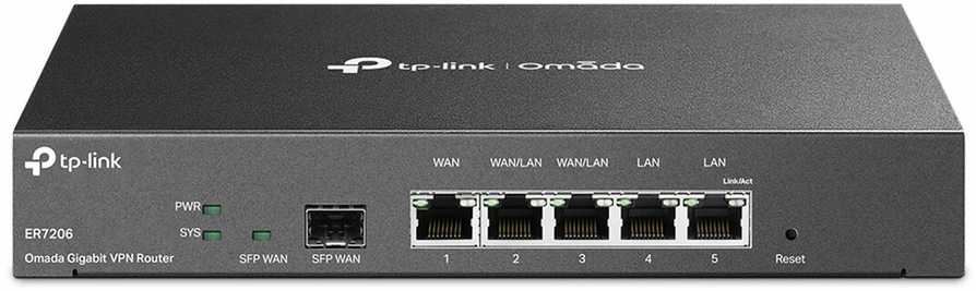 Carruzzo TP-Link Omada ER7206 laidinis maršrutizatorius Gigabitinis eternetas Juoda