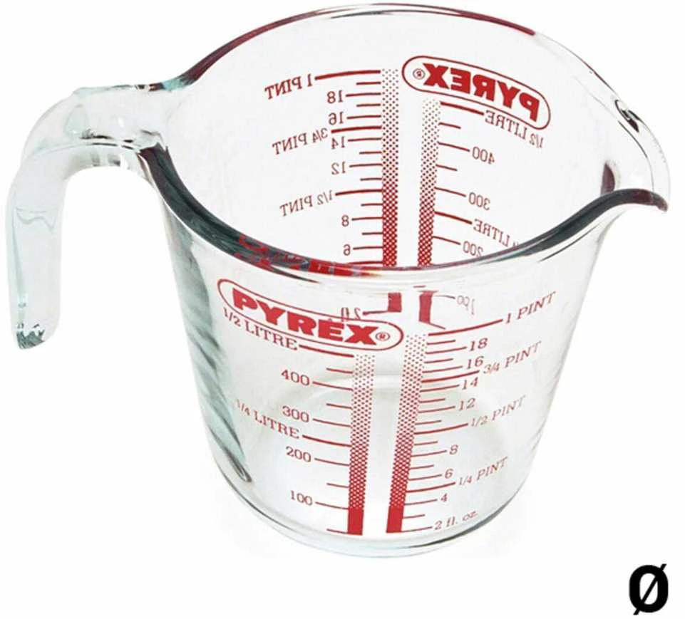 Stiklinis ąsotis su matavimo puodeliu 0,5 l PYREX