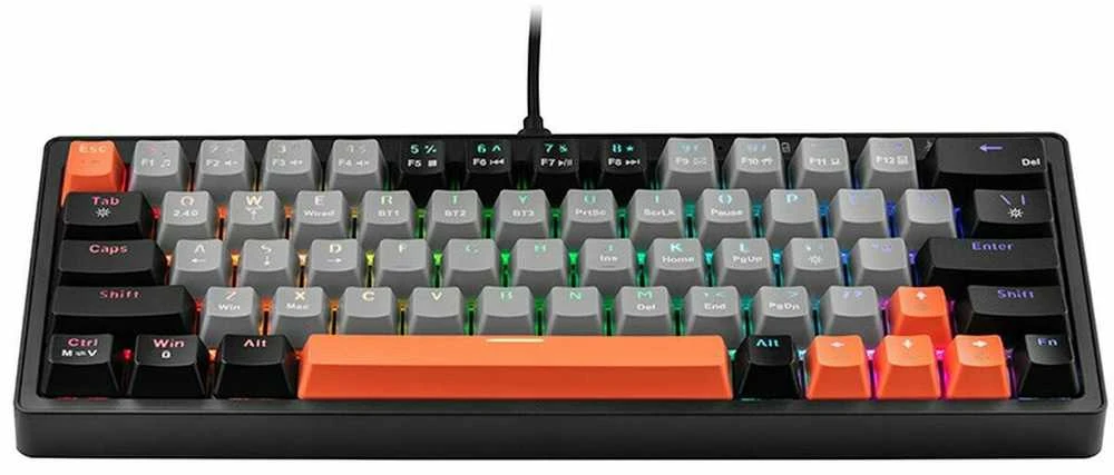 Klaviatūra žaidimams Tracer GameZone Evo1 Hot Swap TNT Linear Switches belaidė mechaninė su pašvietimu pilka