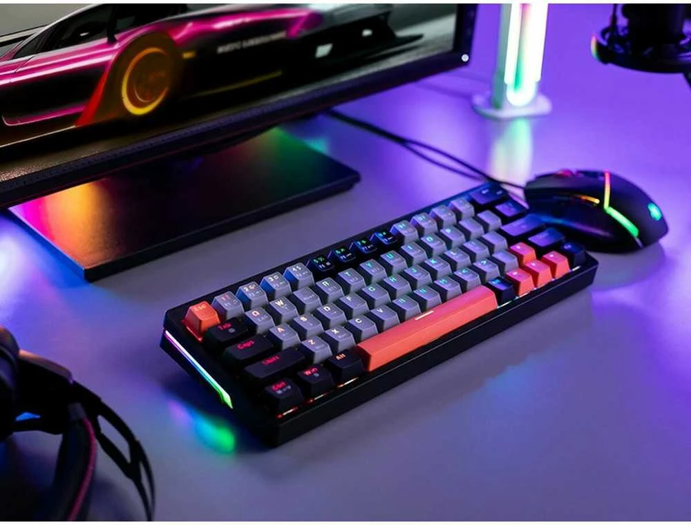 Klaviatūra žaidimams Tracer GameZone Evo1 Hot Swap TNT Linear Switches belaidė mechaninė su pašvietimu pilka