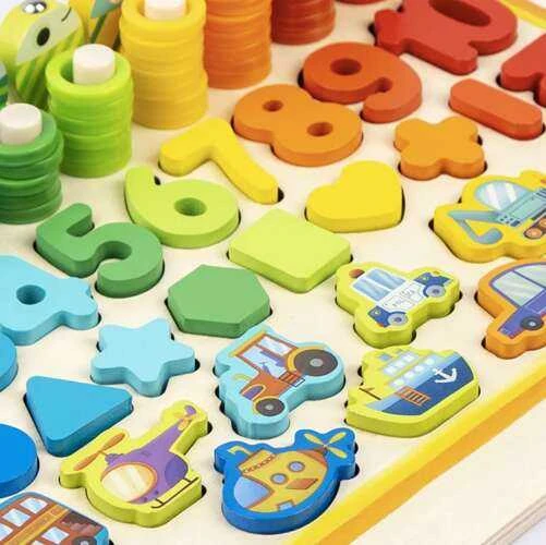 Kruzzel Medinė dėlionė - rūšiuotojas 6in1