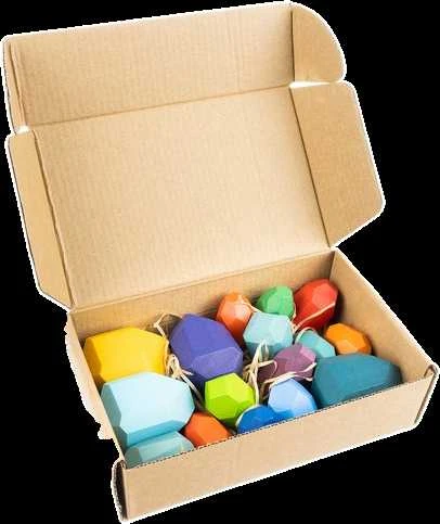 Kruzzel Stones/wooden blocks - 16pcs 22475