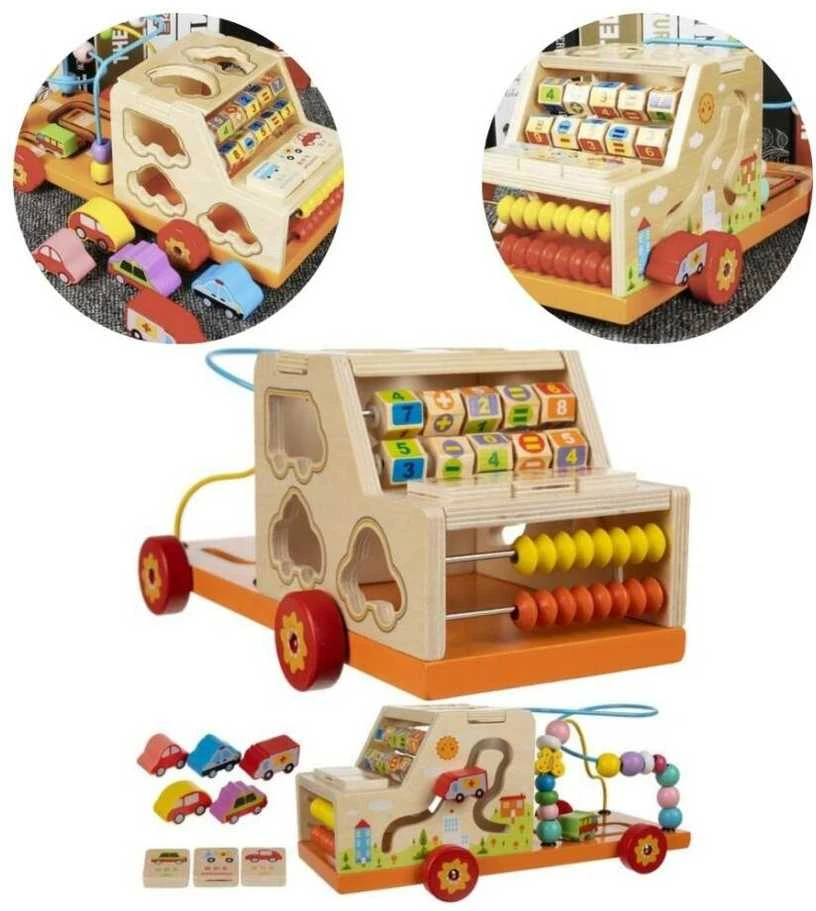 Wooden car sorter Kruzzel 22652