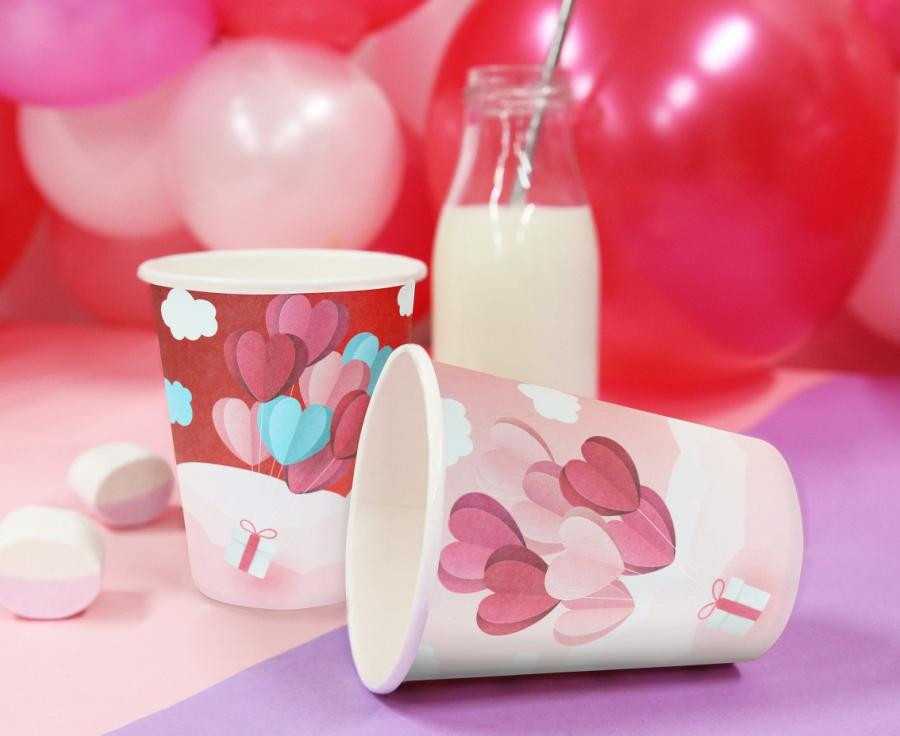 GoDan Kubeczki papierowe Love 250ml 6szt