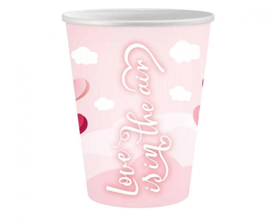 GoDan Kubeczki papierowe Love 250ml 6szt