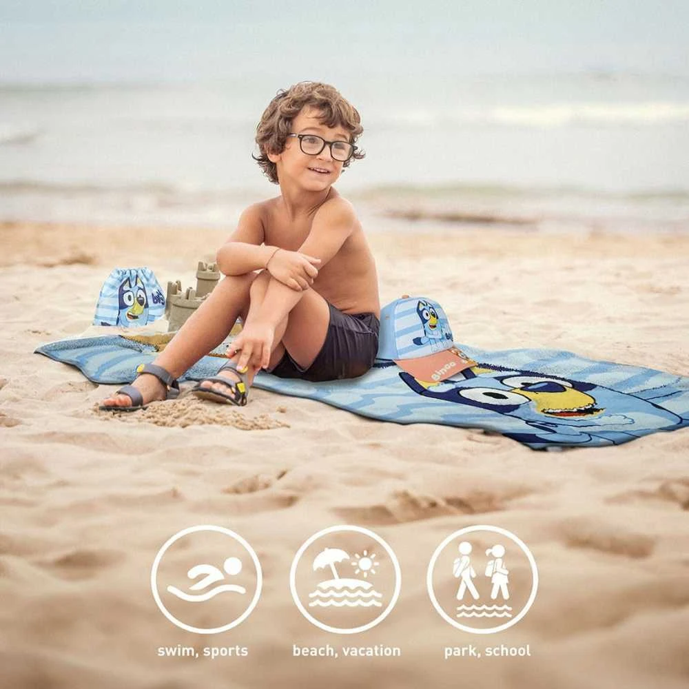 Rankšluostis CERDÁ Bluey set towel + bag + cap