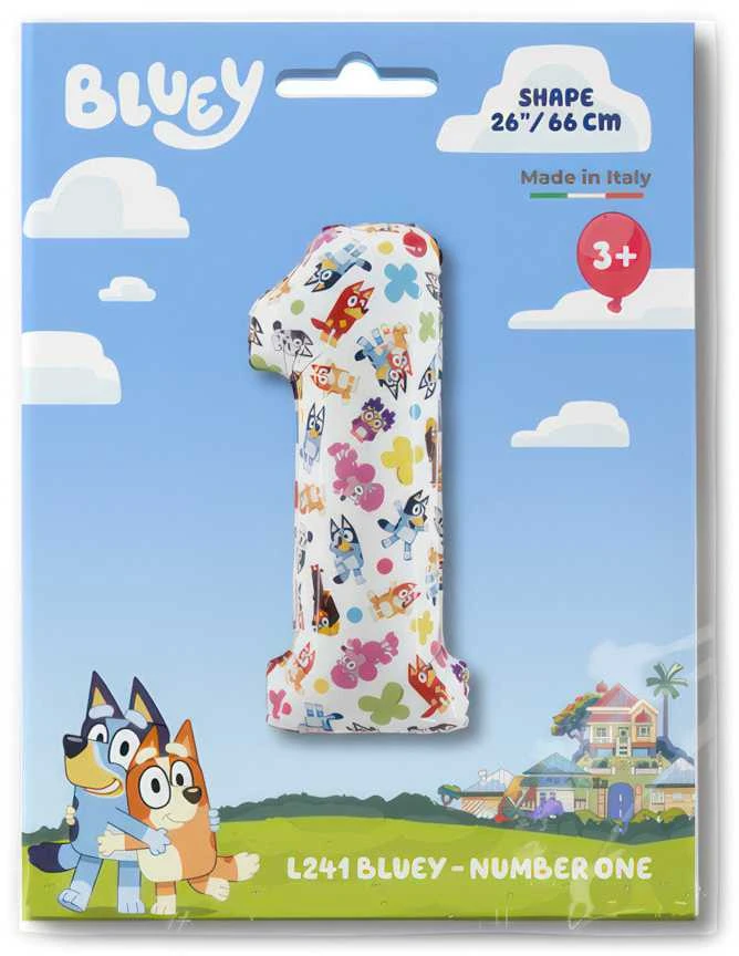 Mėlynųjų draugų numeris 1 folijos balionas 66 cm