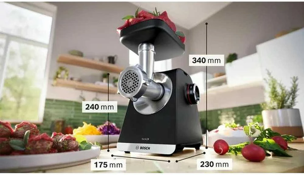 Mėsmalė Bosch Serie 6 MFWS650B mincer 500 W Juodas, Sidabrinis