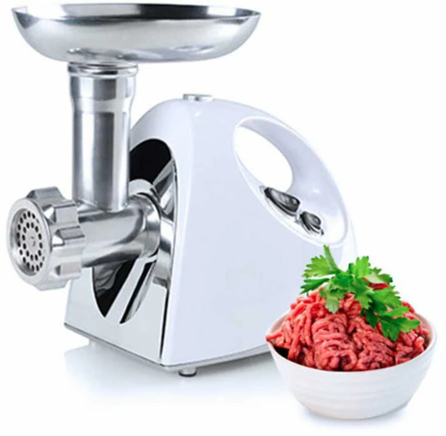 Mėsmalė Tristar | VM-4210 Meat Grinder | Baltas | 3 Nerūdijantis plienas grinding plates, Aluminum grinder head, Aluminum hopper tray, Sausage stuffer, Kubbe attachment, Sausage accessory, Nerūdijantis plienas blade