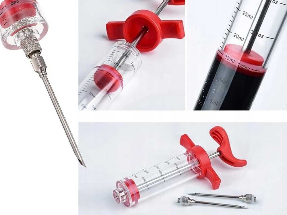 Mėsos švirkštas su trimis adatomis 30 ml