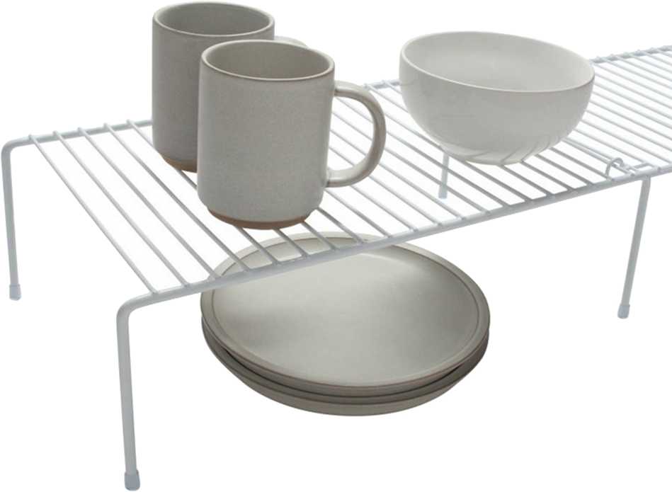 Reguliuojama metalinė lentyna 32-55,5 cm, balta