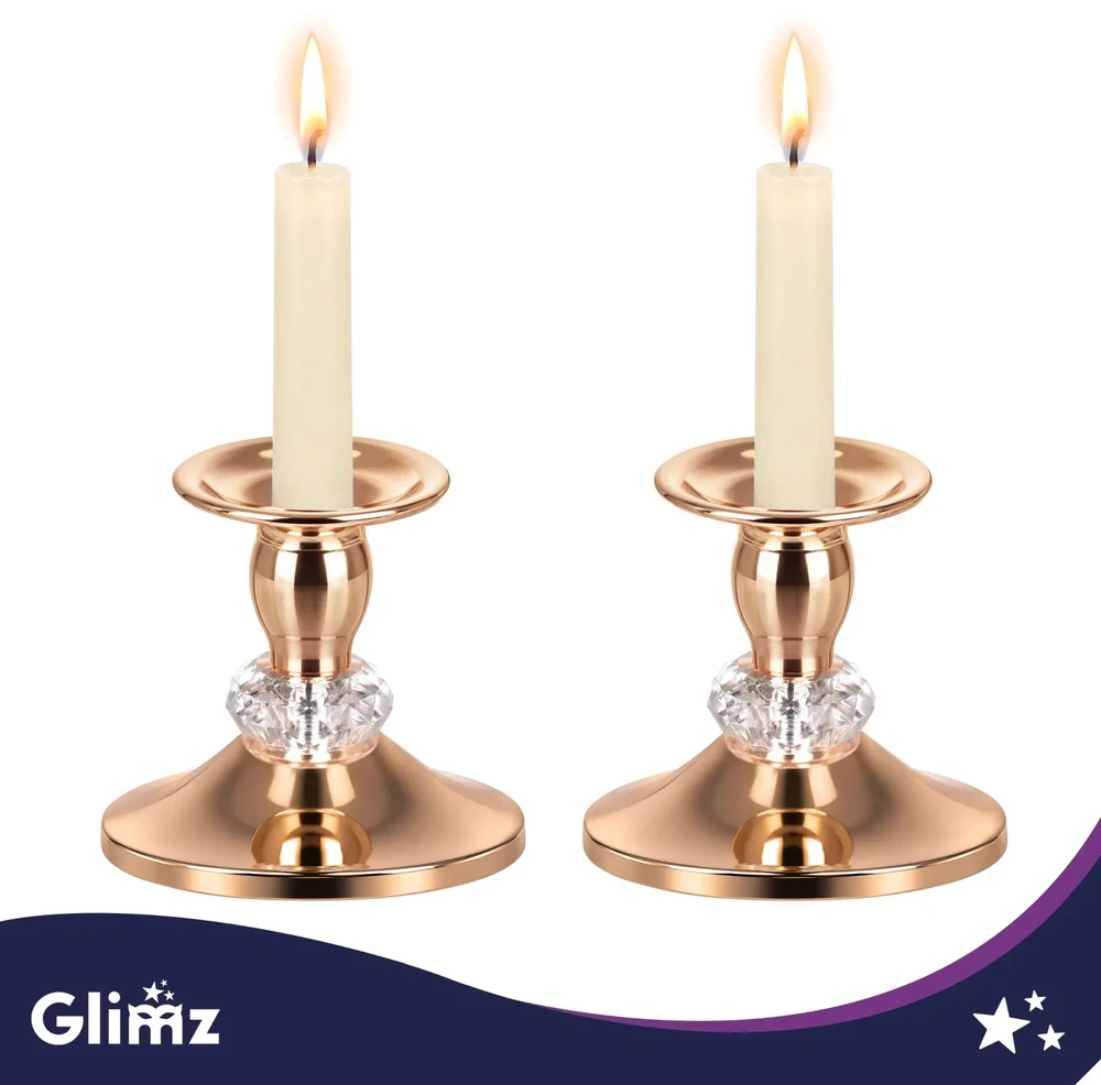 Stalinis žvakidė auksinė - 2 vnt.. Glimz