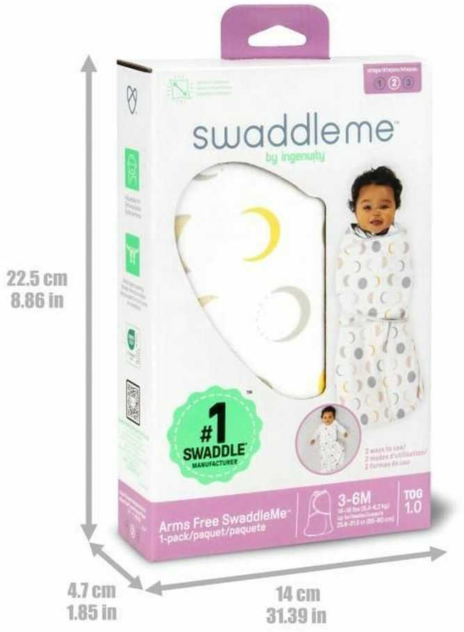 Ingeniuty INGENUITY vystyklas SWADDLEME Luna, 3 - 6 mėn., MULTICOLORED, 17388