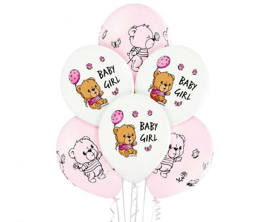 GoDan Baby Shower Latekso meškiuko balionai Rožiniai