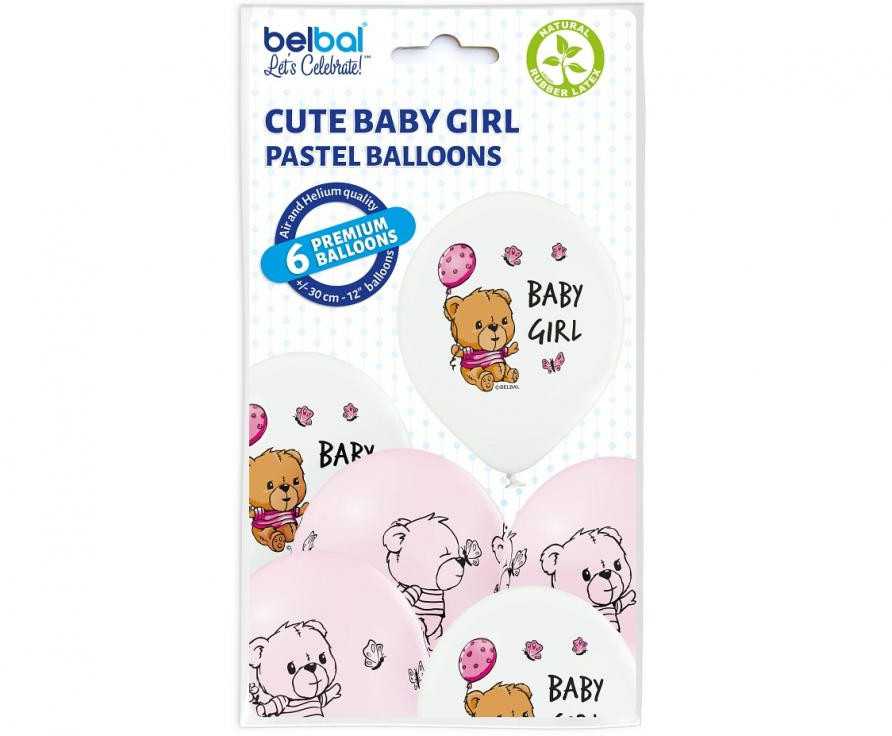 GoDan Baby Shower Latekso meškiuko balionai Rožiniai