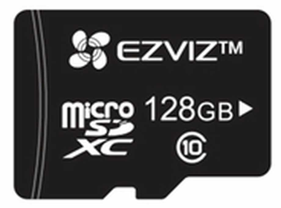 Atminties kortelė telefonui Ezviz 128GB UHS-I 10 klasės išmanioji MicroSD kortelė, puiki Full HD vaizdo įrašams r90mbps/w50Mbps