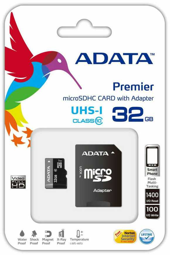 Atminties kortelė ADATA | Premier UHS-I | 32 GB | SDHC | Flash atminties klasė 10 | SD adapter
