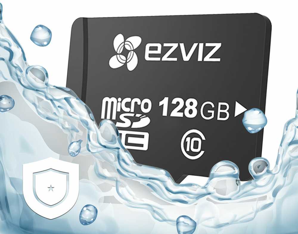 Atminties kortelė telefonui Ezviz 128GB UHS-I 10 klasės išmanioji MicroSD kortelė, puiki Full HD vaizdo įrašams r90mbps/w50Mbps