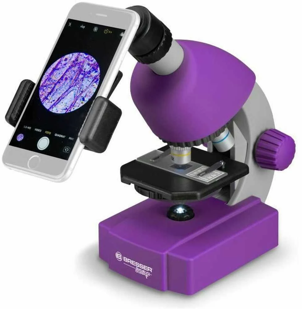 Mikroskopas Bresser Junior 40-640x - violetinis
