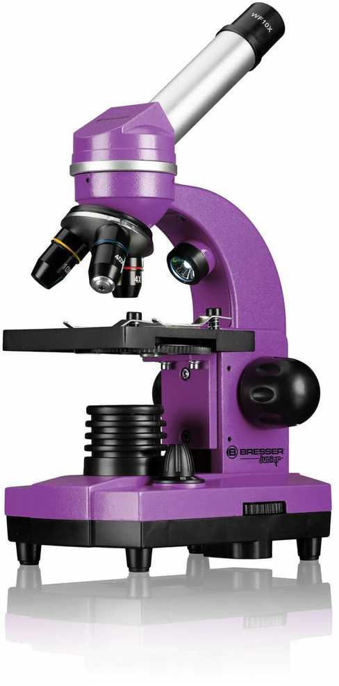 Mikroskopas Bresser Junior Biolux SEL 40–1600x, violetinis