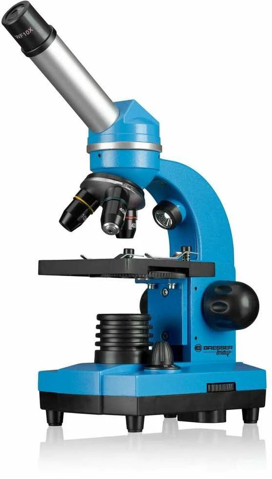 Mikroskopas Bresser Junior Biolux SEL 40–1600x, mėlynas