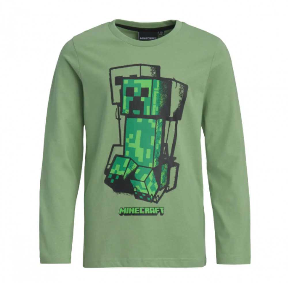 „Minecraft Blockbuster“ vaikiški ilgomis rankovėmis marškinėliai, 6–12 metų