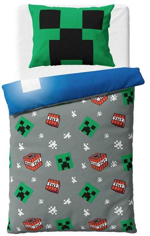Minecraft Creeper Explode patalynės komplektas 140√π200cm, 70√π90cm