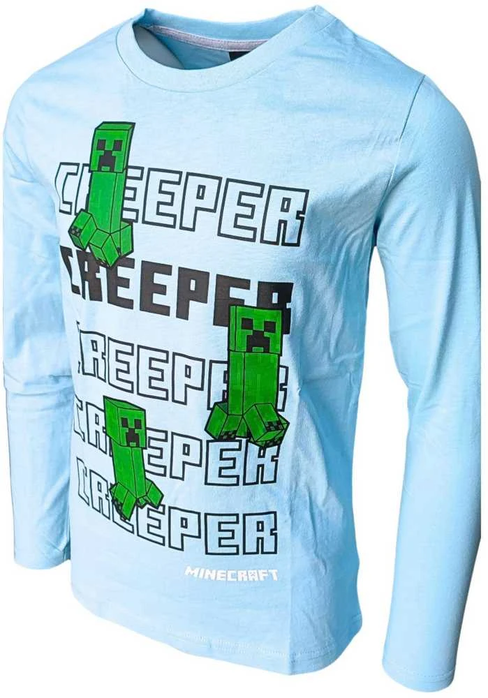 Minecraft Creeper marškinėliai ilgomis rankovėmis