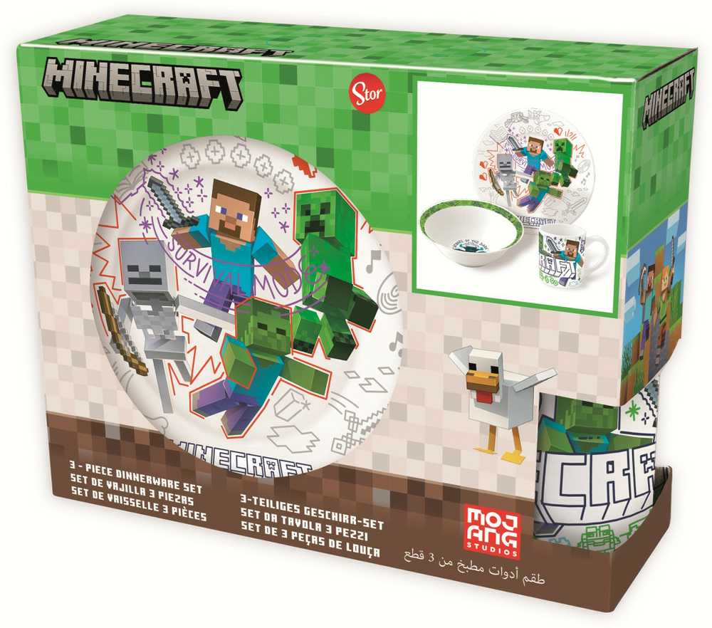 "Minecraft" porcelianinių indų rinkinys dovanų dėžutėje