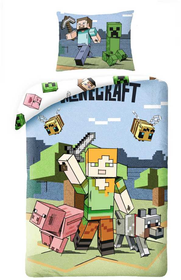 Patalynė dziecięca 140x200 Minecraft mikro 10 Halantex