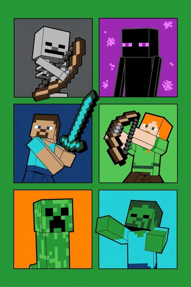 "Minecraft" pledas vaikams 100x150 cm