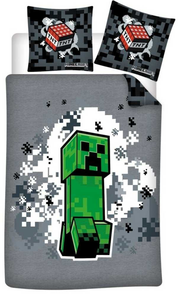 Patalynės užvalkalų kompl vaikams Minecraft žalias 140x200cm
