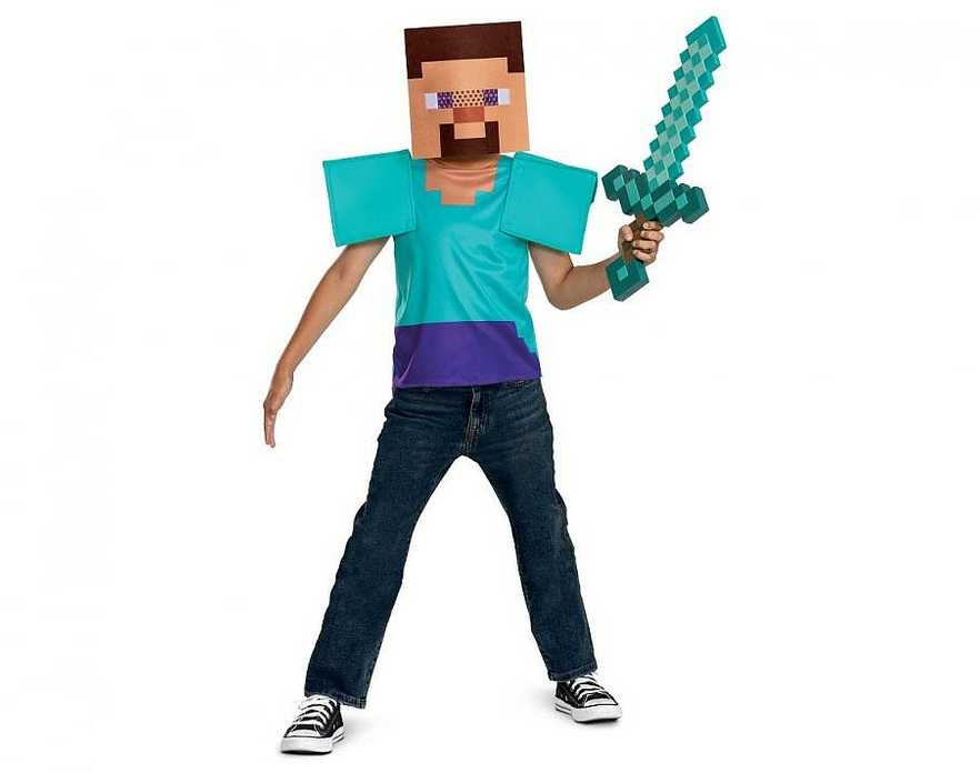 Suknelė Minecraft Steve Essential kostiumas 5-6 metai
