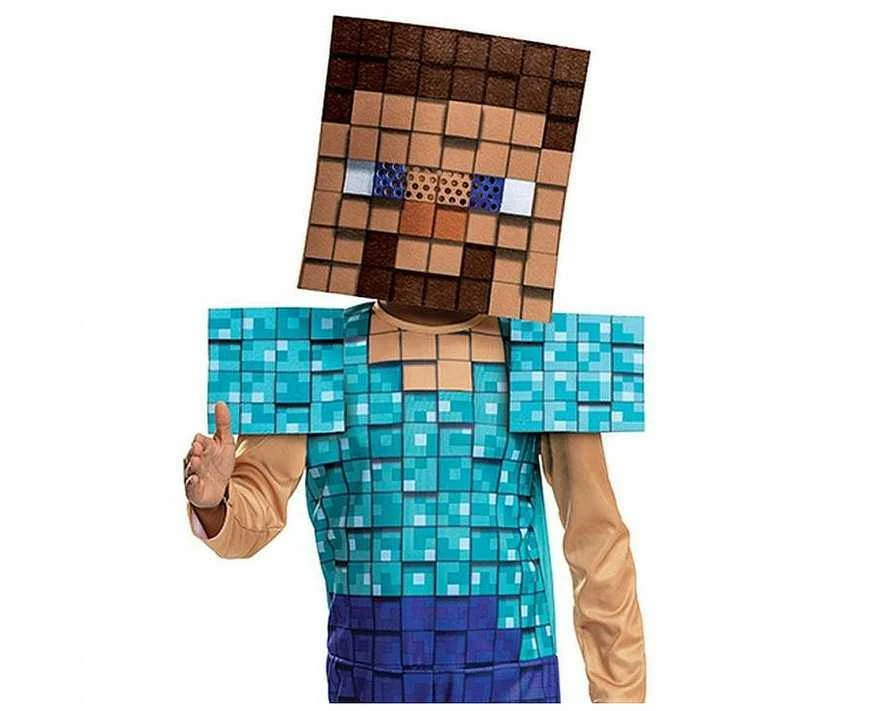 Minecraft Steve Plus kostiumas 7-8 metai