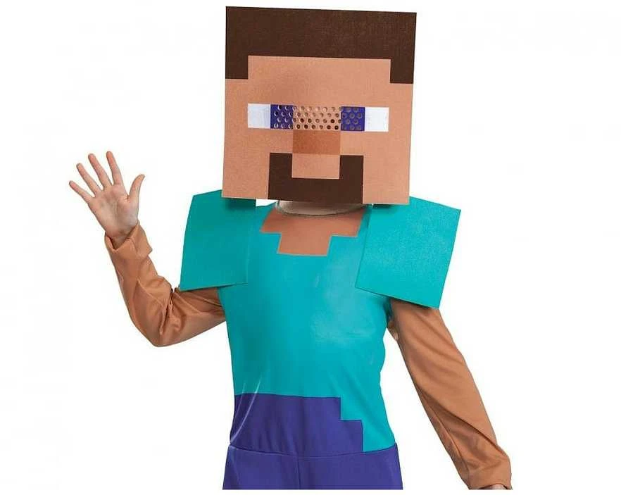 Minecraft kostiumas karnavalinis kostiumas Steve 109-126 cm (4-6 metų)