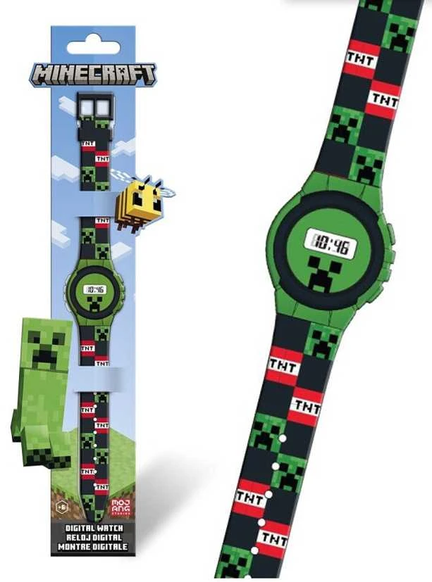 Kids Licensing Minecraft Led laikrodis