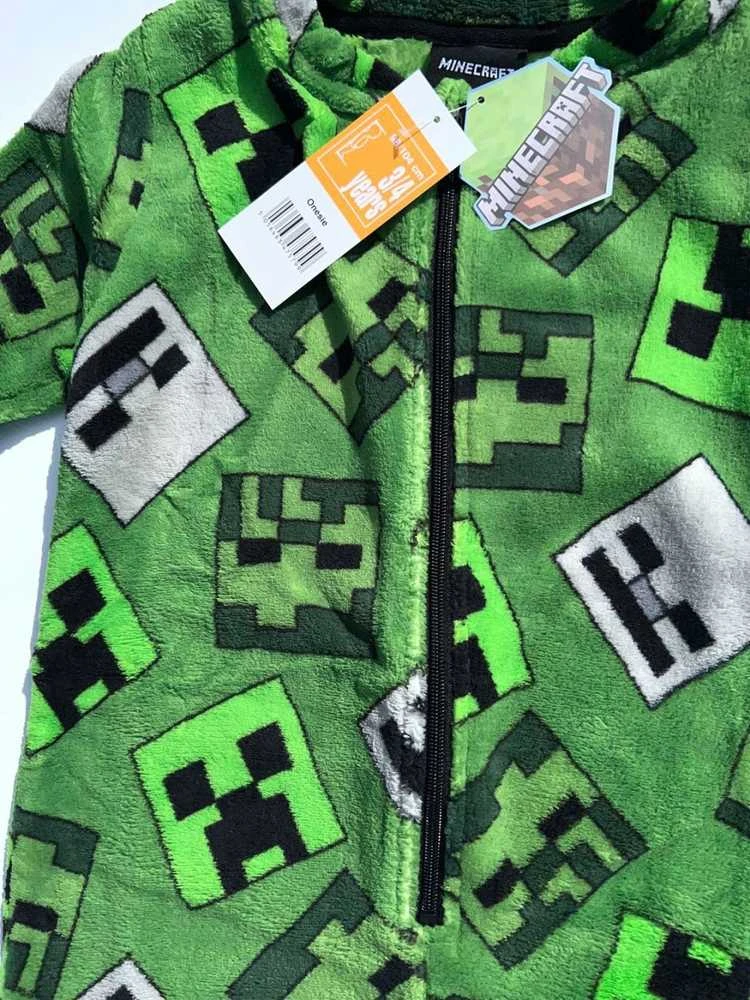 Minecraft vaikiška ilga pižama, kombinezonas 3/4 metų