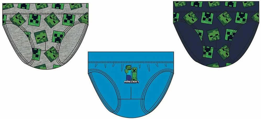 „Minecraft“ vaikiški apatiniai, apatiniai, 3 vnt. pakuotėje, 6 metai