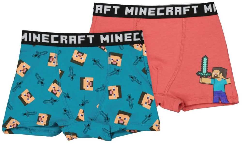 „Minecraft“ vaikiški bokseršortai, 2 vnt. pakuotėje, 6 metai