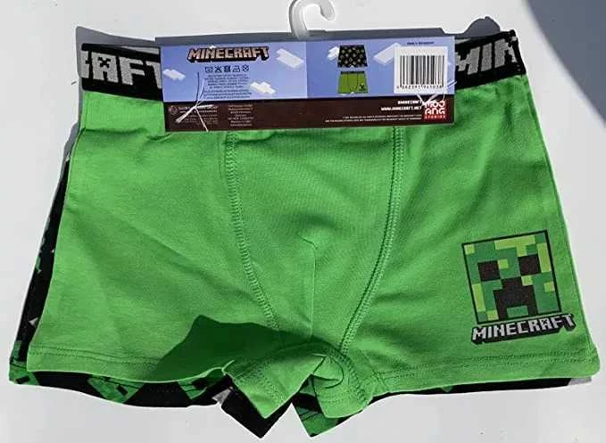 „Minecraft“ vaikiški bokseršortai, 2 vnt. pakuotėje, 6 metai