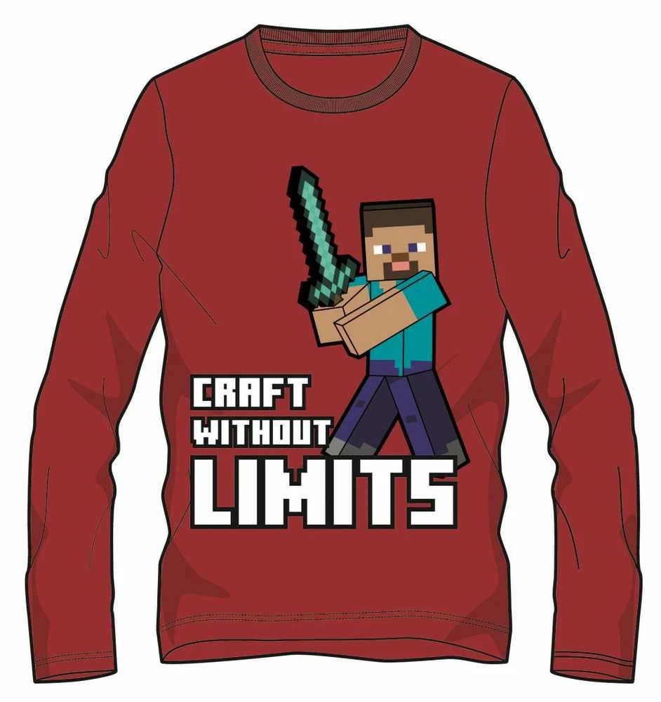 Minecraft vaikiški ilgomis rankovėmis marškinėliai, 8 metų vaikams