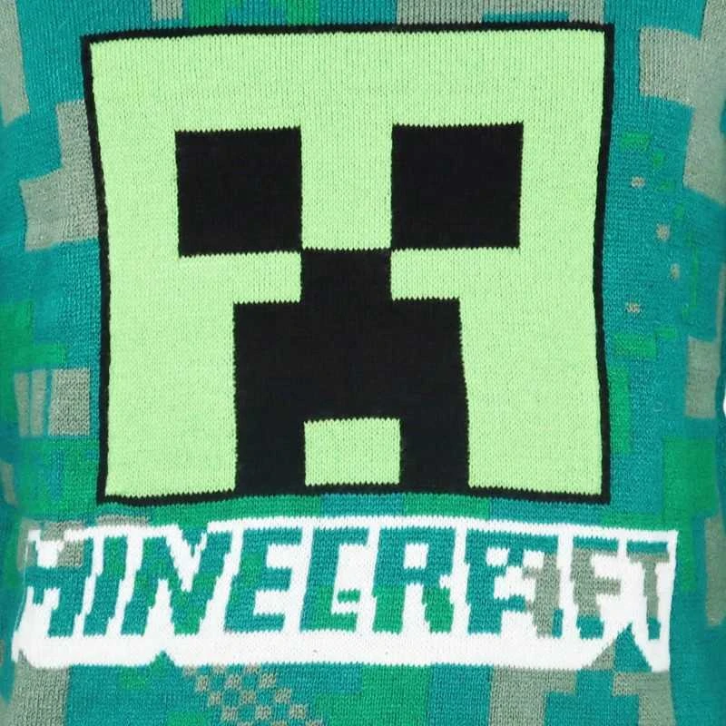 Minecraft Žalias vaikiškas megztinis 10 metų