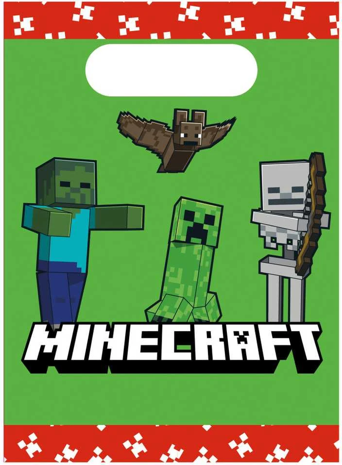 GoDan Minecraft popieriniai maišeliai 4vnt.