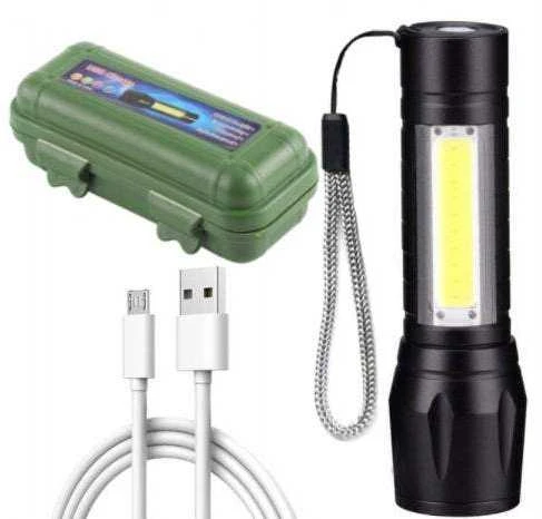 Žibintuvėlis LED taktinis 600l m 400m ZOOM COB XML T6 USB 5W