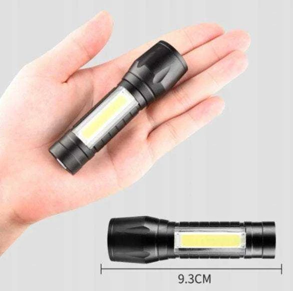 Žibintuvėlis LED taktinis 600l m 400m ZOOM COB XML T6 USB 5W