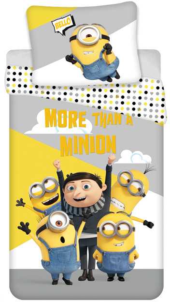 Vaikiškas patalynės komplektas Minions, 140x200 cm, 2 dalių