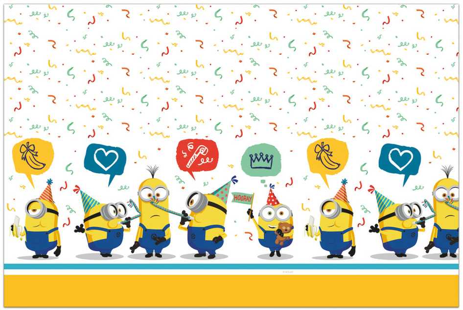 Globos Europe Bv GoDan plastikinė staltiesė Minions 2 120x180cm