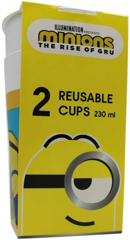 Minions The Rise of Gru plastikinių puodelių 2 dalių rinkinys 230 ml